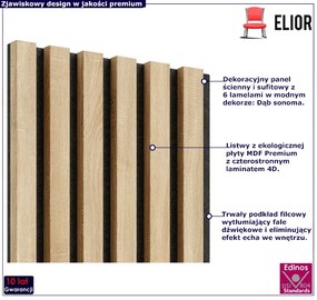 Akustyczne panele lamelowe 2 szt. dąb sonoma N9-M35