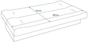 Ciemnozielona rozkładana wersalka sztruksowa P5-G91