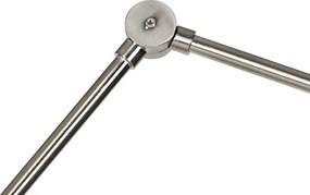 Lampa podłogowa stalowa regulowana z czarnym kloszem 50 cm - Editor