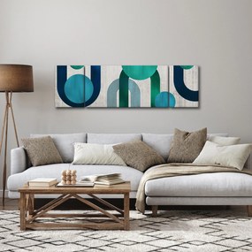 Obraz - Linie i okrągłe kształty (170x50 cm)