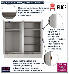 Beżowa szafa z lustrem  W7-F48