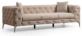 Beżowa aksamitna sofa 237 cm Como – Artie
