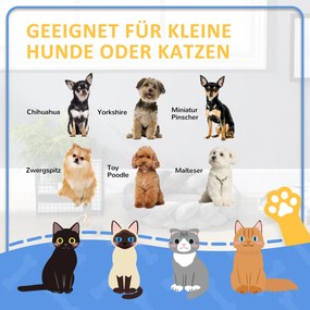 PawHut Łóżko dla psa okrągła poduszka sofa dla zwierząt domowych dla mini psów aksamit | Aosom PL