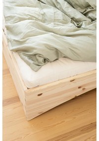 Łóżko dwuosobowe z litego drewna sosnowego bez zagłówka 160x200 cm w naturalnym kolorze Orbit – Karup Design