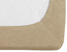 PrzytulneMieszkanie.pl Prześcieradło frotte EXCLUSIVE beżowe 200x220 cm
