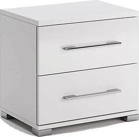 Biała szafka nocna z szufladami N6-B48