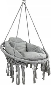 Fotel wiszący Nestio 002, bocianie gniazdo do domu i ogrodu, kolor jasnoszary