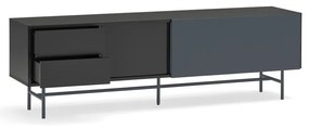 Czarno-antracytowa szafka pod TV 180x56 cm Nube – Teulat