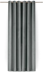 Szara aksamitna zasłona częściowo zaciemniająca (dimout) 140x250 cm Velto – Filumi