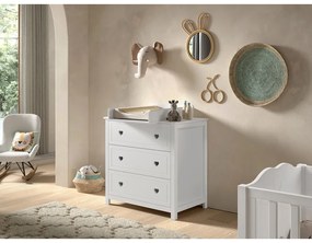 Biała komoda dziecięca z przewijakiem 90x103x73 cm Amori – Vipack
