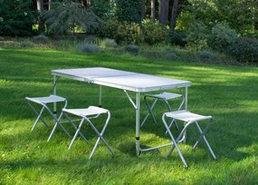 Biały składany zestaw mebli campingowych C9-R79