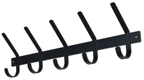 Czarny metalowy wieszak ścienny 70 cm Dexter – Spinder Design