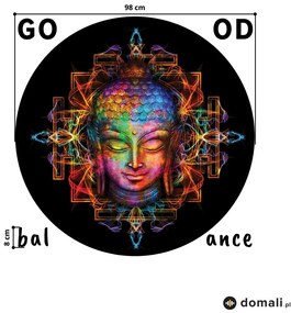 Naklejki na ścianę - Budda z napisem