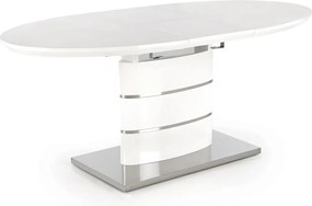 Biały lakierowany stół Aspen z owalnym blatem