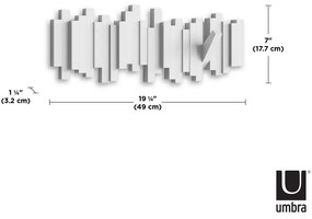 Biały plastikowy wieszak ścienny Sticks – Umbra