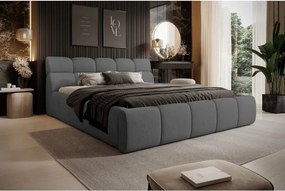 Łóżko GIULIA tapicerowane z pojemnikiem na pościel kolor Antracytowy WERSAL