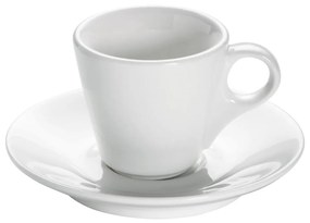 Biała porcelanowa filiżanka ze spodkiem Maxwell &amp; Williams Basic Espresso, 70 ml