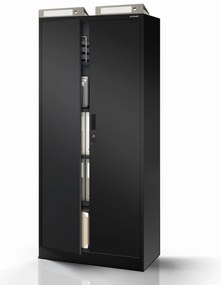 Szafa metalowa biurowa z 4 półkami czarna, 1750 x 800 x 400 mm: JAN Compact