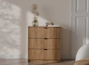 Komoda na ubrania z szufladami dąb craft M7-D78