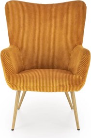 Tapicerowany sztruksem fotel wypoczynkowy Amaro Halmar