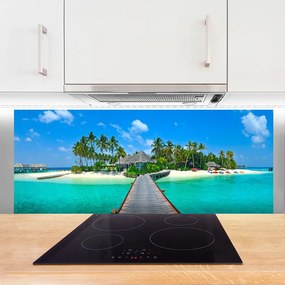 Szkło Ozdobne do Kuchni Rajskie Wakacje pod Palmami