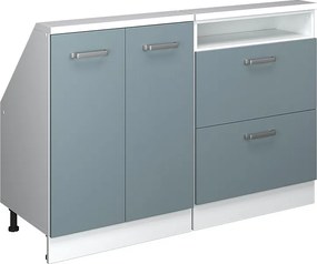 Zestaw szafek na dach skośny niebiesko-szary/biały 120x46x81.6 rion