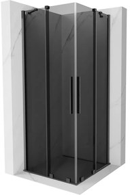 Mexen Velar Duo kabina prysznicowa rozsuwana 80 x 80 cm, grafit, gun gray szczotkowany - 871-080-080-42-66