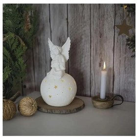 Dekoracja świąteczna LED/0,4W/2xAA ceramiczny anioł