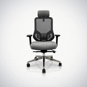 Ergonomiczny fotel biurowy z siatką ciemnoszary AXIS