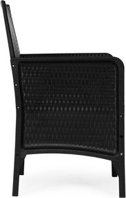 Zestaw 2 foteli ogrodowych Livora 002 z poduszkami, kolor czarny