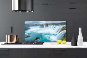 Szkło do Kuchni na Ścianę Górskie Kaskady Wodne