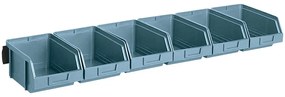 Stalowe listwy z pojemnikami, 6x pojemnik 103x166x73 mm