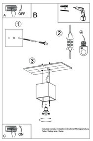 Czarna lampa sufitowa Nice Lamps Geo