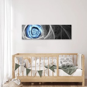 Obraz - Abstrakcyjny niebieski róż (170x50 cm)