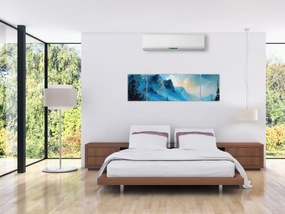 Obraz - Malowanie gór (170x50 cm)