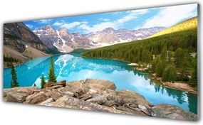 Panel Szklany do Kuchni Górska Panorama Z Jeziorem