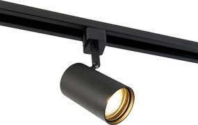 Nowoczesny system szynowy jednofazowy z 4 reflektorami czarny - Jeana