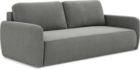 Kanapa 3-osobowa z funkcją spania - z tkaniny strukturalnej - szary - LILO