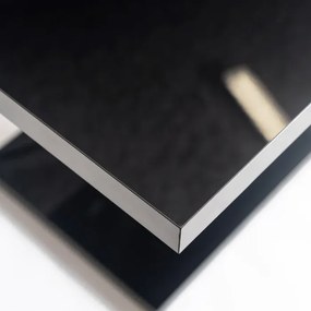 Stół Prostokątny Rozkładany CLARK 120-160 cm Czarny Połysk Glamour