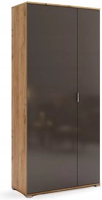 Dwudrzwiowa szafa uchylna dąb craft + lava mat R1-P20