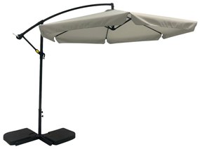 Parasol ogrodowy z podstawą 3 m szary PATIO