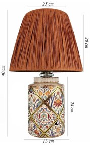 Brązowa lampa stołowa (wysokość 40 cm) Alev – Opviq lights