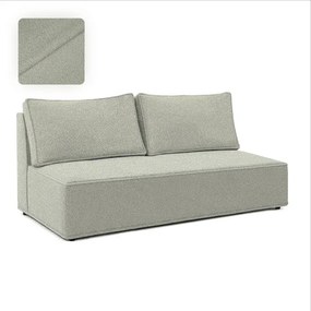 Sofa z Funkcją Spania MAVIA Szara Boucle Japandi