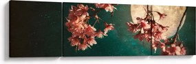 Obraz - Kwiat wiśni podczas pełni (170x50 cm)