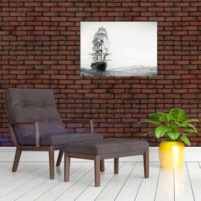 Obraz - Statek płynący po oceanie (70x50 cm)