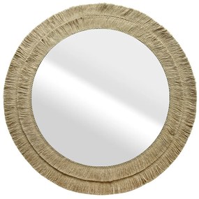 Lustro okrągłe ROTI z ramą z juty