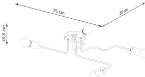 Żyrandol TIMBO 4 biały SOLLUX  LIGHTING