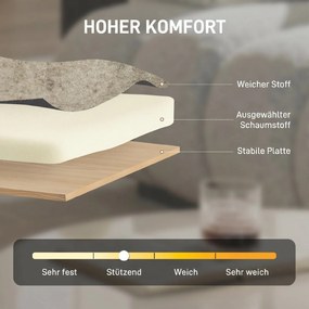 HOMCOM Fotel akcentowy, tapicerowany fotel chenille z ramą i nogami z litego drewna, jasnobrązowy | Aosom PL
