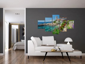 Obraz - Malownicza nadmorska wioska (125x70 cm)