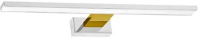 Nowoczesny kinkiet LED biały + złoty - N014-Folind 13,8W 60x11,5x4 cm